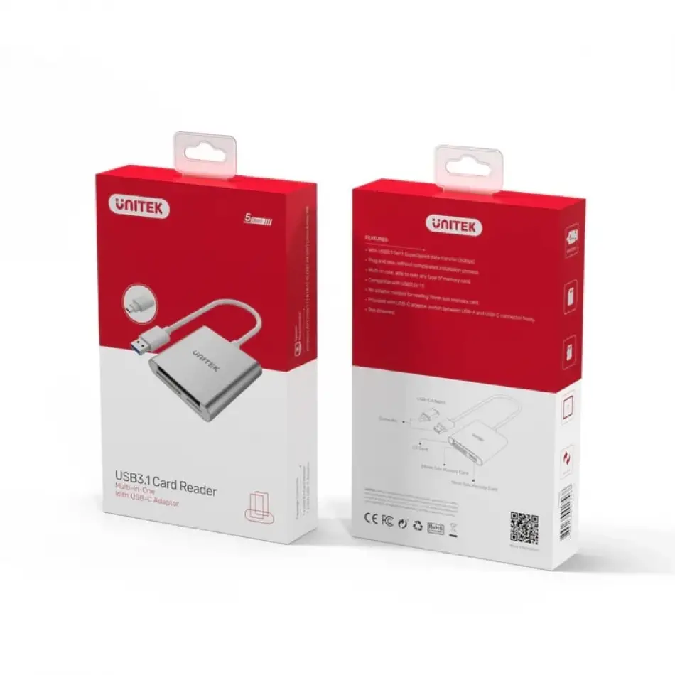 Unıtek Usb-c Kart Okuyucu Sd/cf/mıcrosd (y-9313d)