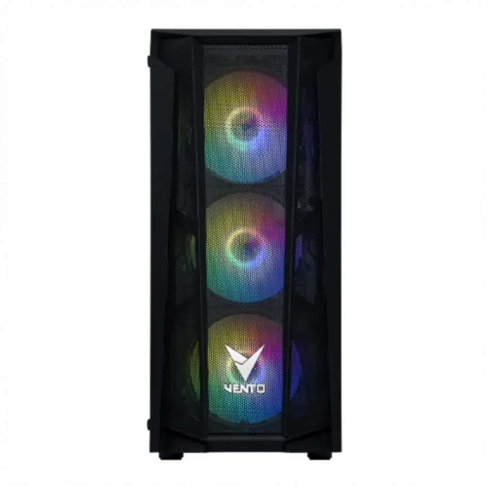 Vento Vg15fe Atx Tower, 650w 80+ Siyah, Temperli Cam, Rgb, Atx Gamıng Kasa