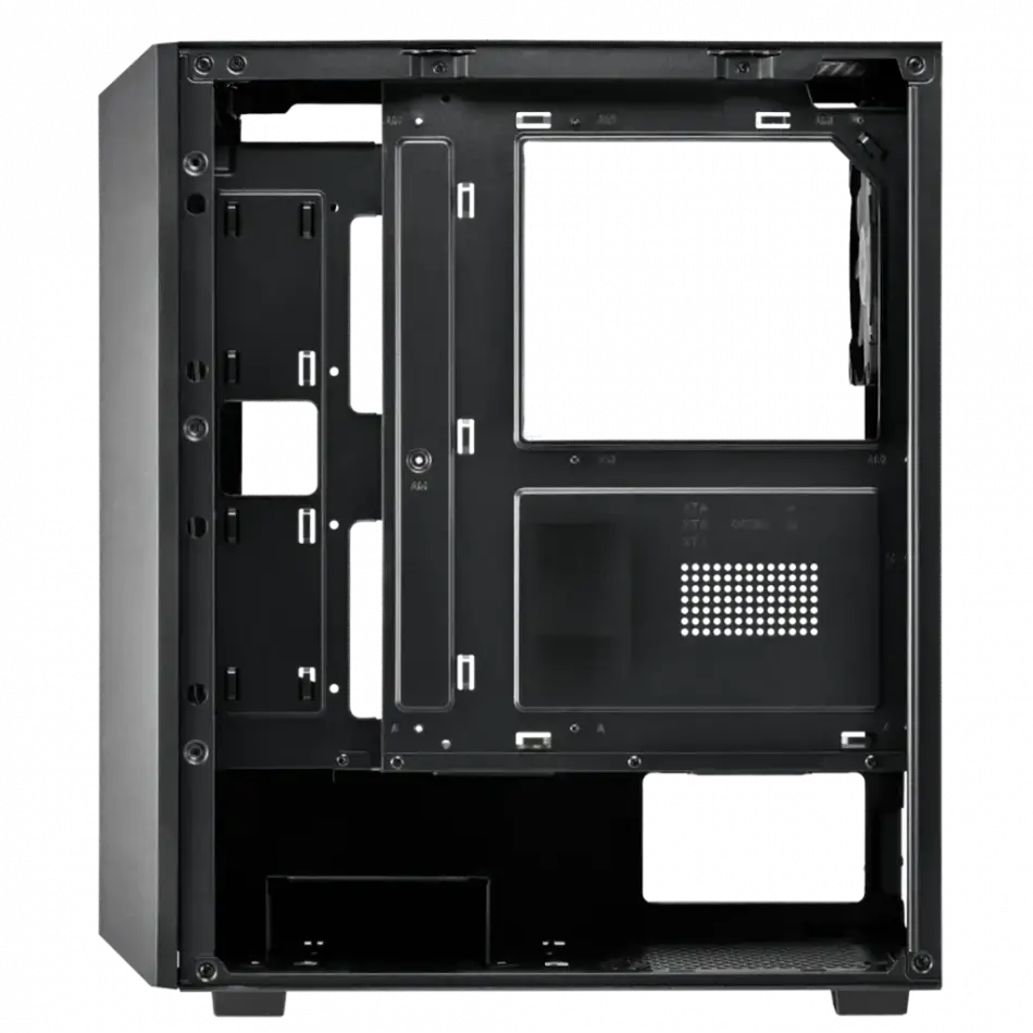 Vento Vg3400s Mid Tower, Siyah, Temperli Cam, Rgb, Atx Gamıng Kasa (psu Yok)