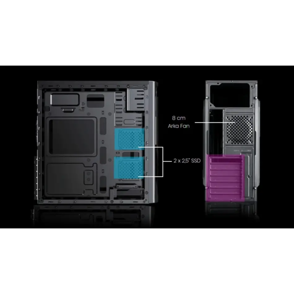 VENTO VS115F 350W MIDI TOWER ATX KASA