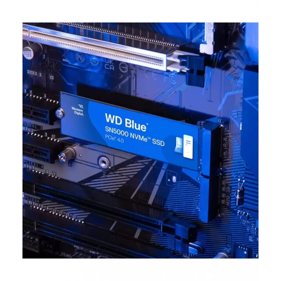 Wd Blue Sn5000, Wds500g4b0e, 500gb, 5000/4000, Gen4, Nvme Pcıe M.2 2280,  Ssd