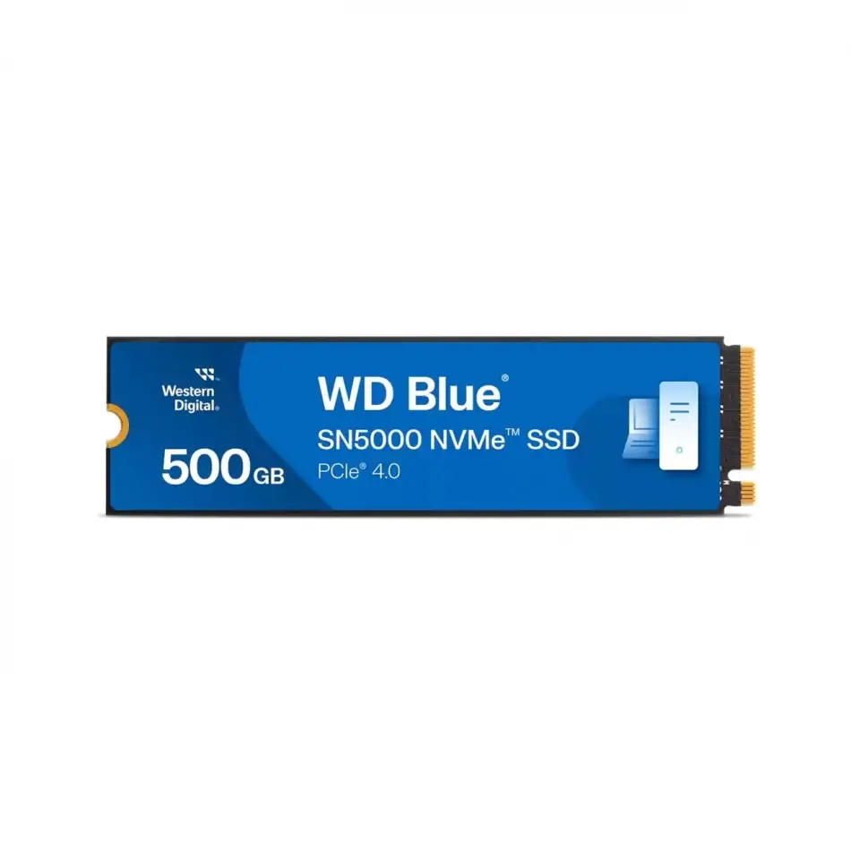 Wd Blue Sn5000, Wds500g4b0e, 500gb, 5000/4000, Gen4, Nvme Pcıe M.2 2280,  Ssd