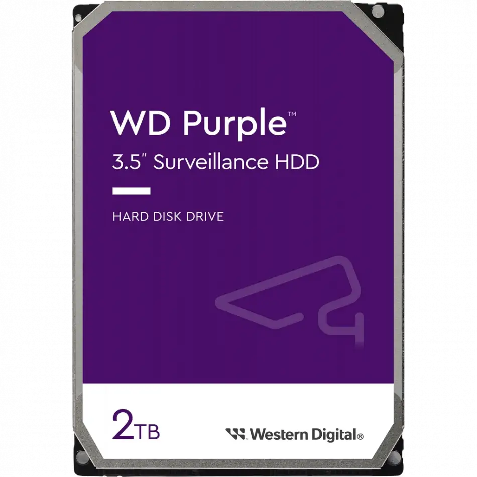 Wd Purple, Wd23purz,  3.5, 2tb, 256mb, 5400 Rpm, 7/24 Güvenlik, Hdd (türkiye Distribütörü Garantili)