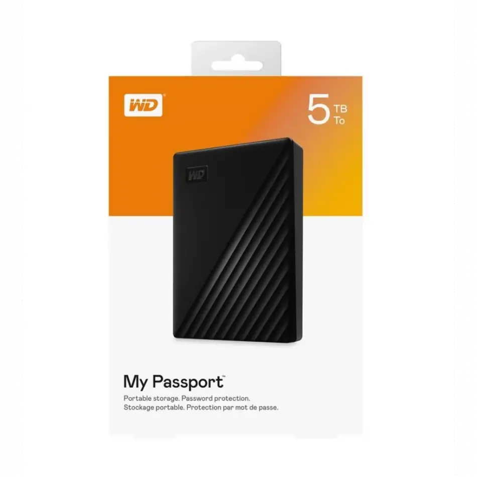 Wd Wdbpkj0050bbk-wesn Mypassport 5tb, 2,5   Usb3.2, Taşınabilir, Harici Hdd Siyah,  (türkiye Distribütörü Garantili)