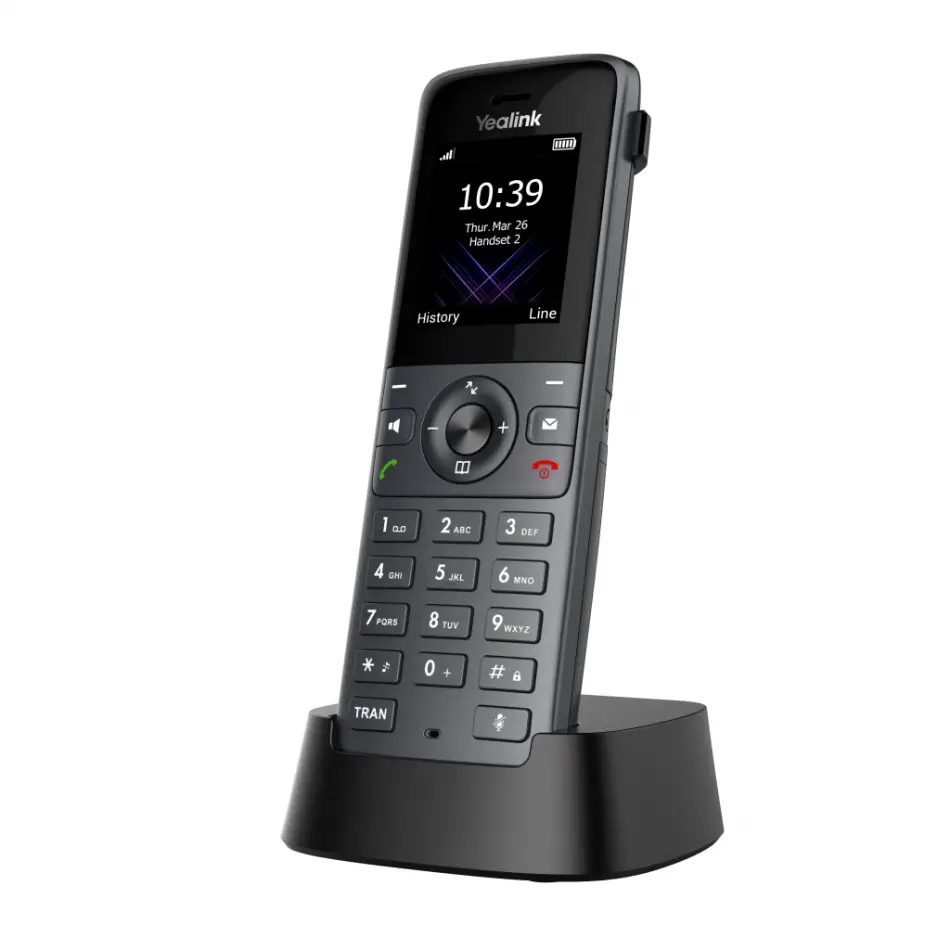 Yealınk W73h, Dect, Kablosuz Ip Telefon, Siyah, 1.8 Renkli Ekran, 35 Saat Konuşma, 400 Saat Bekleme
