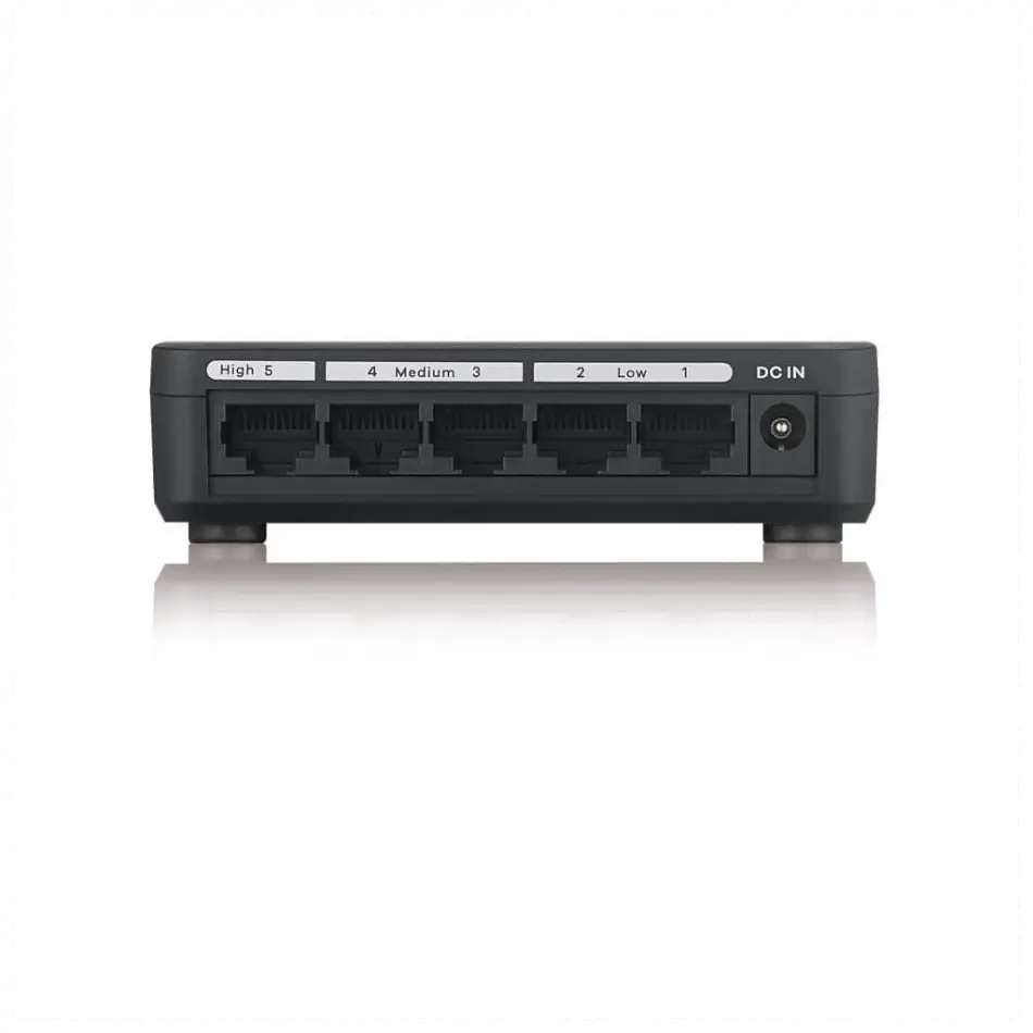 Zyxel Gs-105s V2, 5 Port, Gigabit, Yönetilemez, Masaüstü Switch