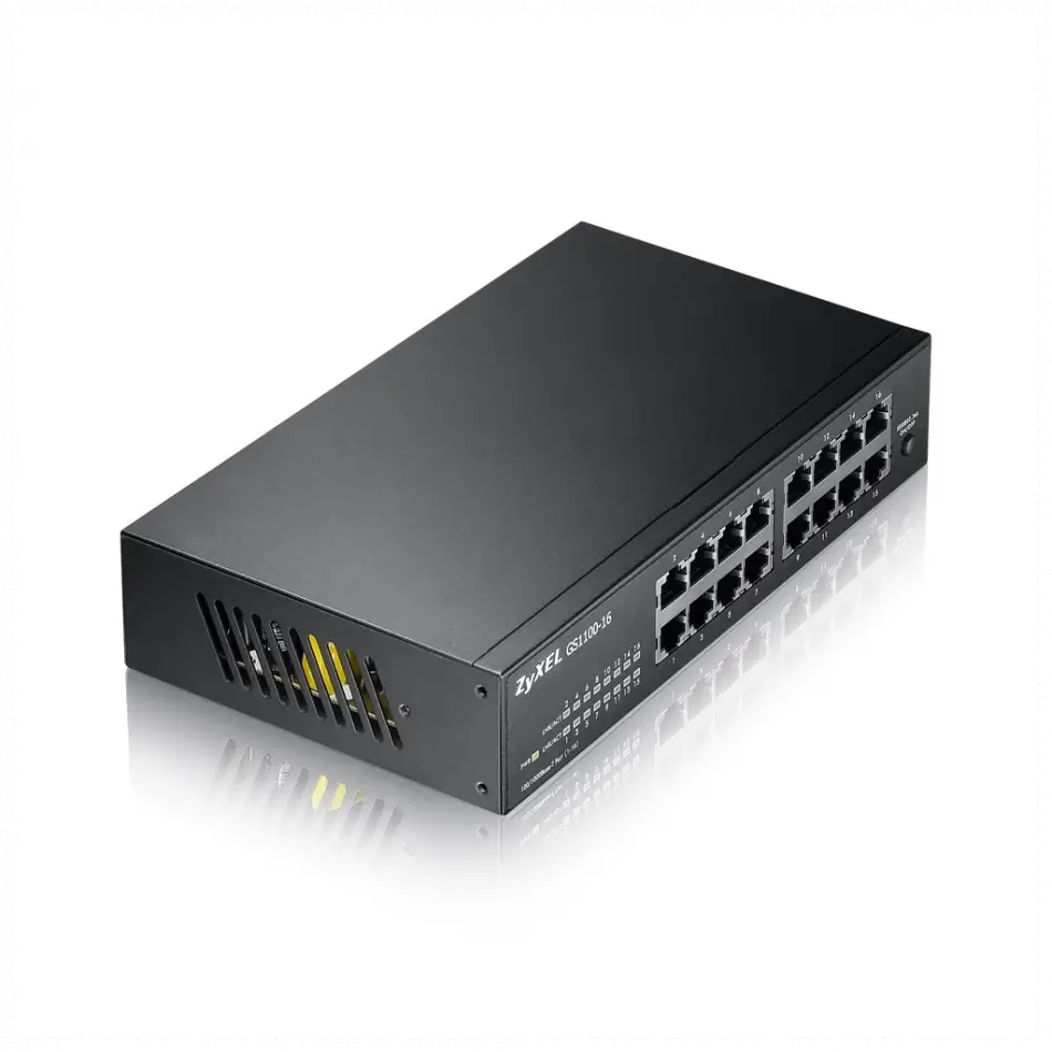 Zyxel Gs1100-16 V3, 16 Port, Gigabit, Yönetilemez, Masaüstü Switch