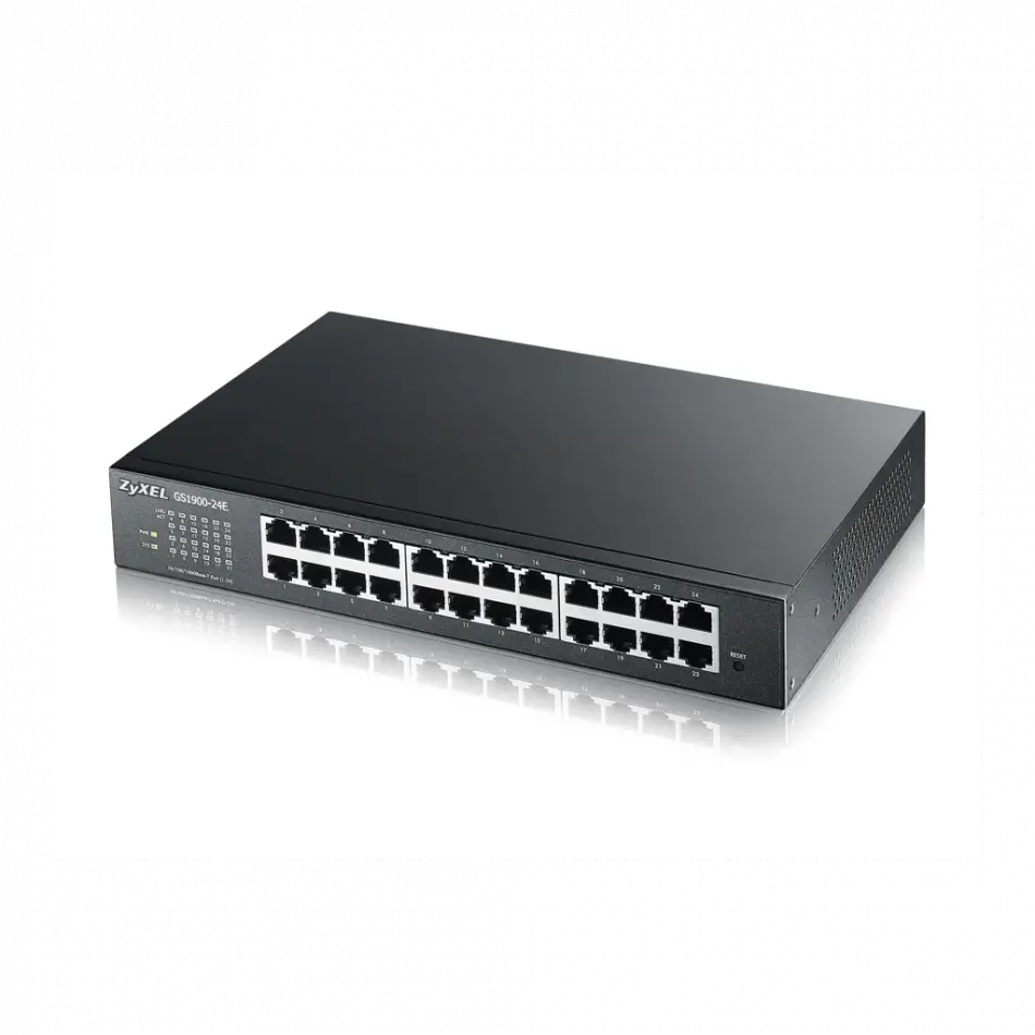 Zyxel Gs1900-24e, 24 Port, Gigabit, Yönetilebilir, Sessiz, Masaüstü Switch