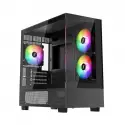1st Player Mıku Mi5 Siyah 750w 80+ Atx 3.1 Sılver Argb 6x12cm Fan Temperli Cam Usb 3.0 M-atx Kasa