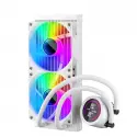 1st Player Thunderstorm Ts4 240mm Beyaz Argb Dijital Sıcaklık Göstergeli Am5, Am4 / Lga 1851, 1700 İşlemci Sıvı Soğutucu