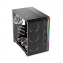1st Player Vt7 Siyah 850w 80+ Sılver Atx 3.1 Argb 4x12cm Fan Temperli Cam Usb 3.0 Atx Kasa