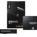 250GB SAMSUNG 870 560/530MB/s EVO MZ-77E250BW SSD (Resmi Distribütör Garantili)