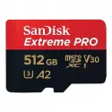 512gb Sandısk Extreme Pro Sdxc Uhs-ı A2 Mıcrosd SdsQxcd-512g-gn6ma
