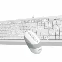 A4 Tech F1010 Q Usb Beyaz Tr Mm Klavye+opt Mouse