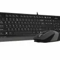 A4 Tech F1010 Q Usb Gri Tr Mm Klavye+optik Mouse