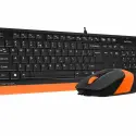 A4 Tech F1010 Q Usb Turuncu Mm Klavye+optik Mouse