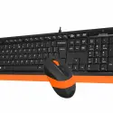A4 Tech F1010 Q Usb Turuncu Mm Klavye+optik Mouse