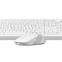 A4 Tech F1010 Usb Q Klavye-mouse Beyaz Set