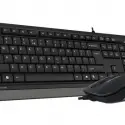 A4 Tech F1010 Usb Q Klavye-mouse Siyah-gri Set
