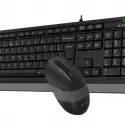 A4 Tech F1010 Usb Q Klavye-mouse Siyah-gri Set