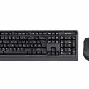 A4 TECH FG1010 F USB GRİ KLAVYE+MOUSE KABLOSUZ SET