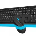 A4 Tech Fg1010 Kablosuz Q Klavye-mouse Siyah-mavi