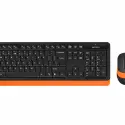 A4 Tech Fg1010 Q 2.4 Ghz Usb Turuncu Klavye+mouse Kablosuz Set