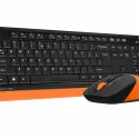 A4 TECH FG1010 Q 2.4 GHZ USB TURUNCU KLAVYE+MOUSE KABLOSUZ SET