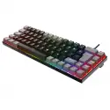 Acer Emachines, Eak68, Siyah/gri, Usb Kablolu, Rgb Backlight, Red Switch, Mekanik, Türkçe Q, 68 Tuşlu, Gaming Klavye