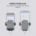Aukey Hd-c48-bk 360 Derece Tüm Cihazlarla Uyumlu Araç İçi Telefon Tutucu Kolay Kilitleme/bırakma