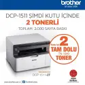 Brother Dcp-1511-2t Mono Lazer Yaz/tar/fot (2 Tam Dolu Toner)