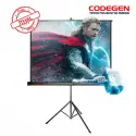 Codegen Tx-20 Trıpod Projeksiyon Perdesi 200x200 (arkası Siyah Fonlu - Taşınabilir Ayaklı Model)