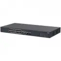 Dahua Cs4218-16et-135 16 Port 10/100 + 2xrj45/1gb Sfp Combo Cloud Yönetilebilir Rackmount 135w Poe Swıtch