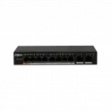 Dahua Pfs3010-8et-96, 8 Port, Megabit, Poe 96w, 2 Port Gigabit Uplink, Yönetilemez, Masaüstü Switch