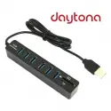 Daytona A4691 6llı Usb Hub+msd Tf+sd Kart Okuyucu