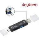 Daytona A5068 3lü Otg Okuyucu.tip-c/micro Usb/usb