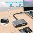 Daytona Fc02 4in1 Usbc =>hubpd,hdmı+vga+usb