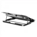 Dexım Dna003, 5ad Fan, 10-17 Notebook Soğutucu, 5 Kademeli Stand, 5 Farklı Program, Ayarlanabilir Hız, Mavi Ledli (siyah)