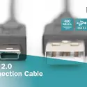 Digitus  Ak-300108-030-s 3m Usb2.0 A E/usb Mini B(