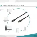 Digitus Ak-300139-010-s 1m Usb Tip-c E/e Gen2,5a,