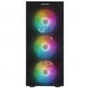 Everest Faced-v5, Mesh, 600w, 4x12cm Sabit Rainbow Fan, Temperli Cam Yan Panel, Atx, Gamıng Kasa