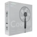 Everest Fan11, Siyah, Coolair, 3 Kademeli Hız, 40cm 5 Kanat Pervane Ve Çerçeve, 45w, Otomatik Salınım, Yükseklik Ayarlı Vantilatör