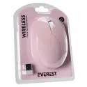 Everest Smw-973, Pembe, Usb Nano 2,4g Kablosuz, 1200dpi, Optik, 4 Tuşlu, Mouse
