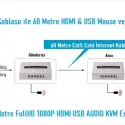 Ezcool Ez-2010ex 60mt Hdmı Usb Kvm Extender 1080p