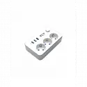 Fly 3406-01, 3 Soket, 3 Usb, Akım Korumalı Priz, 2.1a, Anahtarlı, 2mt Kablo, (beyaz)