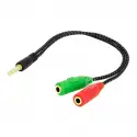 Frisby Fa-6632ac 2*3,5mm Stereo D= 4pin 3,5mm