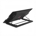 Frısby Fnc-37st 14cm Fan, 10-17 Notebook Soğutucu, 5 Kademeli Stand, Mavi Ledli (siyah)