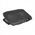 Frısby Fnc-5230st (2x12,5cm 2x7cm) 4 Fan, 10-17 Notebook Soğutucu, 5 Kademeli Stand, 3 Farklı Program, Ayarlanabilir Hız, Mavi Ledli (siyah)