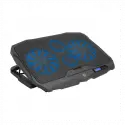 Frısby Fnc-5230st (2x12,5cm 2x7cm) 4 Fan, 10-17 Notebook Soğutucu, 5 Kademeli Stand, 3 Farklı Program, Ayarlanabilir Hız, Mavi Ledli (siyah)