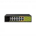 Genata Gnt-es12ud-p, 8 Port, Megabit,  Poe 60w, 4 Port Uplink Gigabit, Yönetilemez, Masaüstü Switch